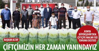 Konya Büyükşehir'den Çiftçiye Macar Fiği Tohumu Desteği