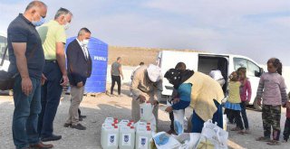 BÜYÜKŞEHİR MEVSİMLİK İŞÇİLERE HİJYEN DESTEĞİNİ SÜRDÜYOR