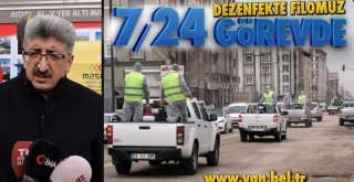 BÜYÜKŞEHİR'İN DEZENFEKTE FİLOSU 7/24 GÖREVDE