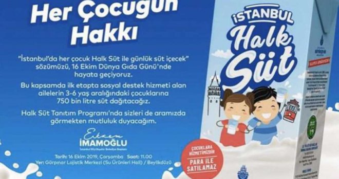 İBB'NİN ÖNCELİĞİ, HER ÇOCUĞA SÜT İÇİRMEK