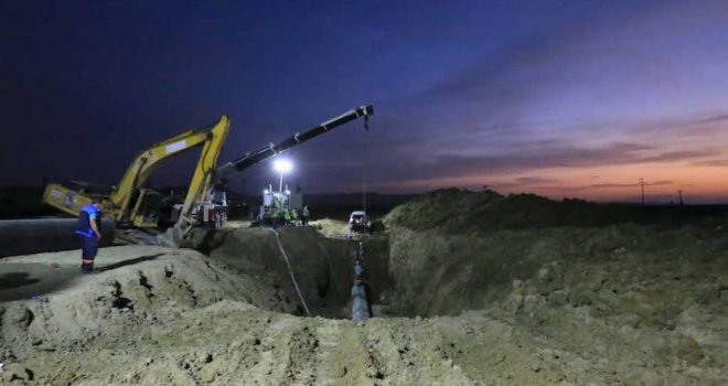POLATLI YÜZÜKBAŞI MEVKİİ İÇME SUYU HATTINDA YAPIM ÇALIŞMALARINDA SONA YAKLAŞILDI