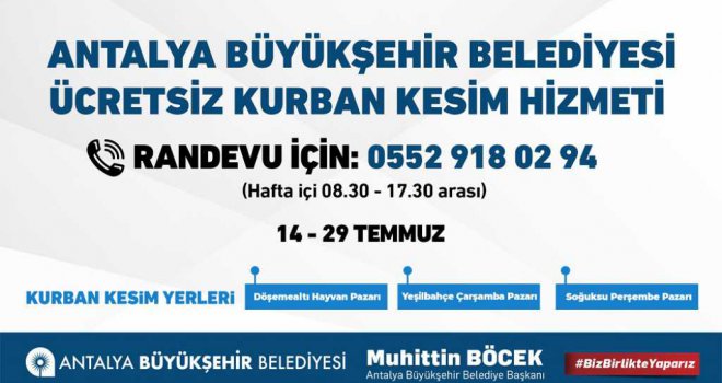 BÜYÜKŞEHİR KURBAN KESİM YERLERİNİ BELİRLEDİ