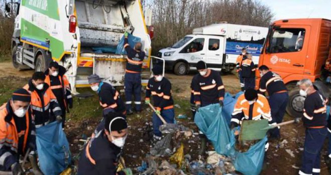 İBB'DEN KAÇAK ÇÖP DÖKÜMÜNE ANINDA MÜDAHALE