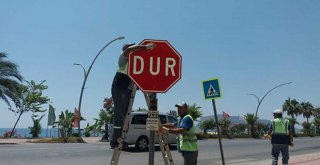 ALANYA'DA TRAFİK ÇALIŞMASI DEVAM EDİYOR